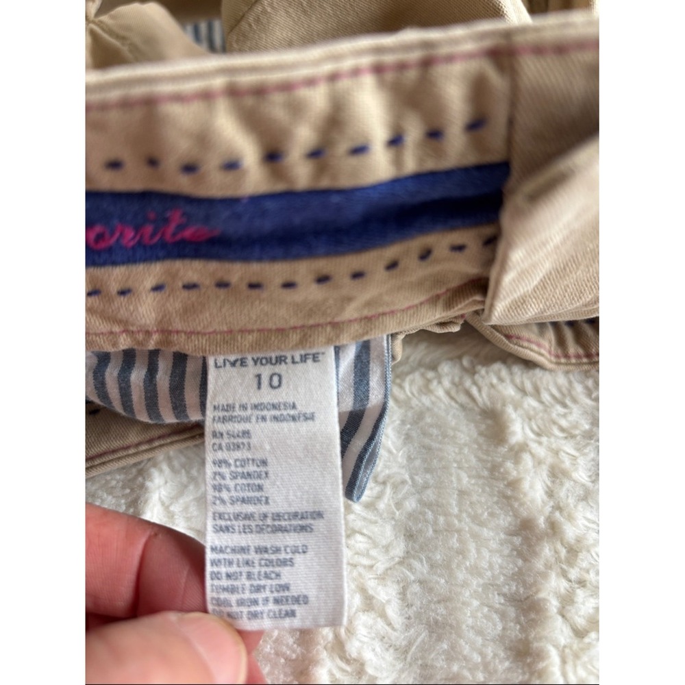 American Eagle Low-Rise Light Khaki Chino Micro Mini Shorts Vintage Y2K 2000s - Picture 8 of 8